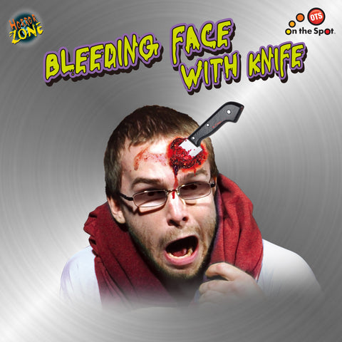 Bleeding Face With Knife Make-up | Cosmetic
