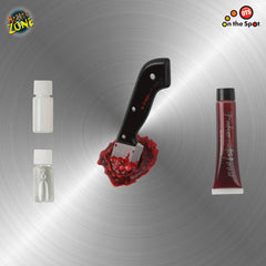 Bleeding Face With Knife Make-up | Cosmetic