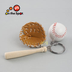 Baseball with glove Mini Sport Keychain